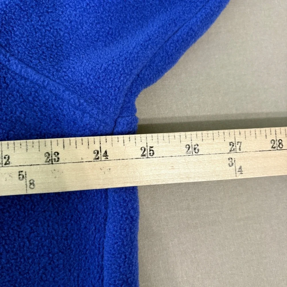 L.L. Bean Jacket Womens Large Blue Fleece Hoodie Full Zip Cinched Waist Outdoors
